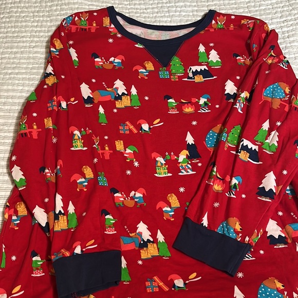 Christmas pajamas plus size Wondershop PJ Set gnomes red 2x - Picture 3 of 5